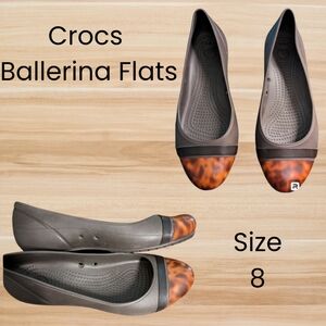 Crocs Women's 8 Ballerina Flats Animal Print EUC